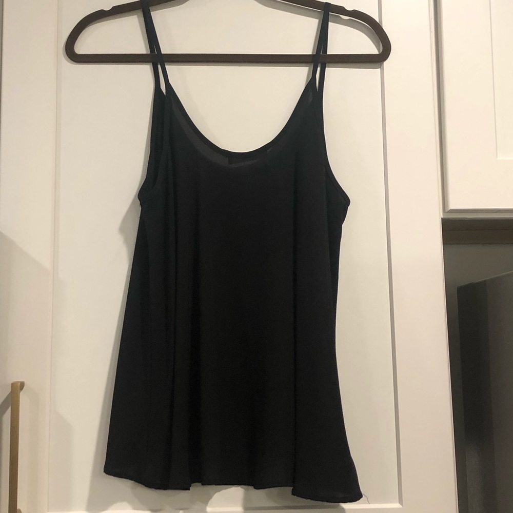 Spaghetti Strap Black Blouse